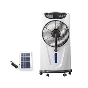 Changrong Portable misting fan with tank ,Rechargeable 12 inch with solar panel